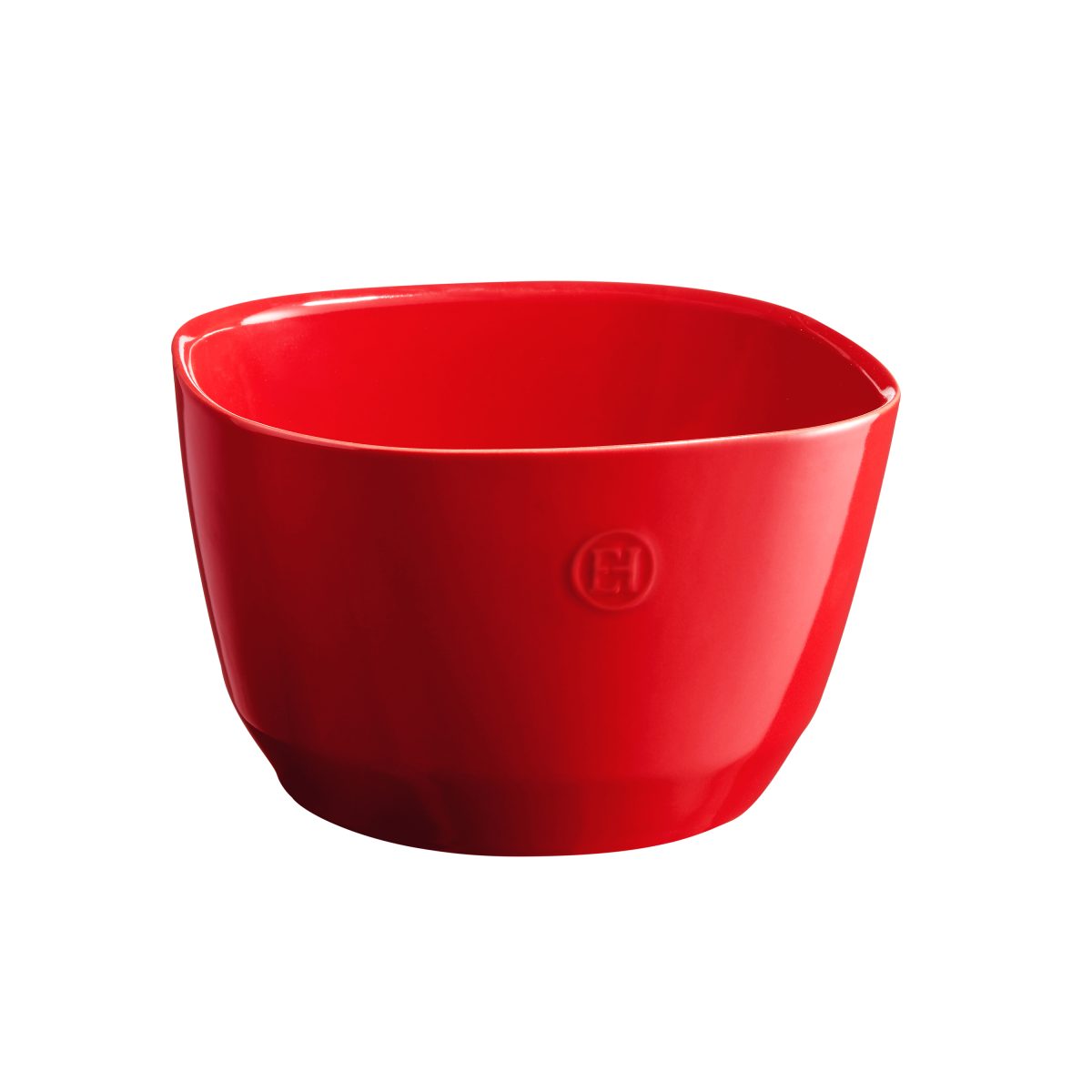 EMILE HENRY Квадратна керамична купа за салата - размер M - 3,5 л. - червена